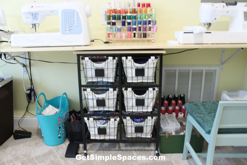 Organized Sewing Room organized sewing room