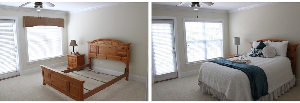 Master Bedroom before and after