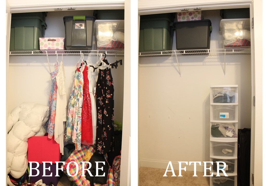 Closet before after