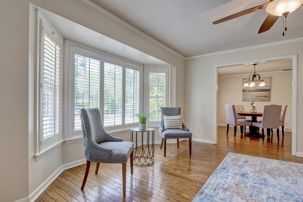 Living room and dining