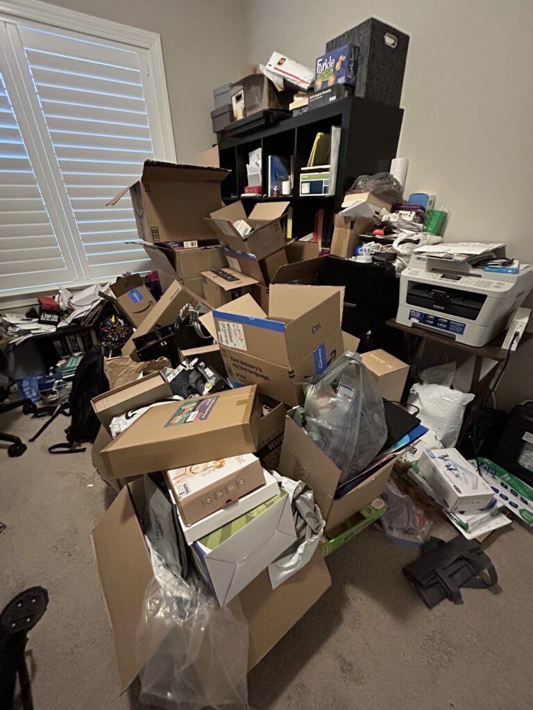 Professional organizer in Wilmington NC helping clients with decluttering and decision fatigue